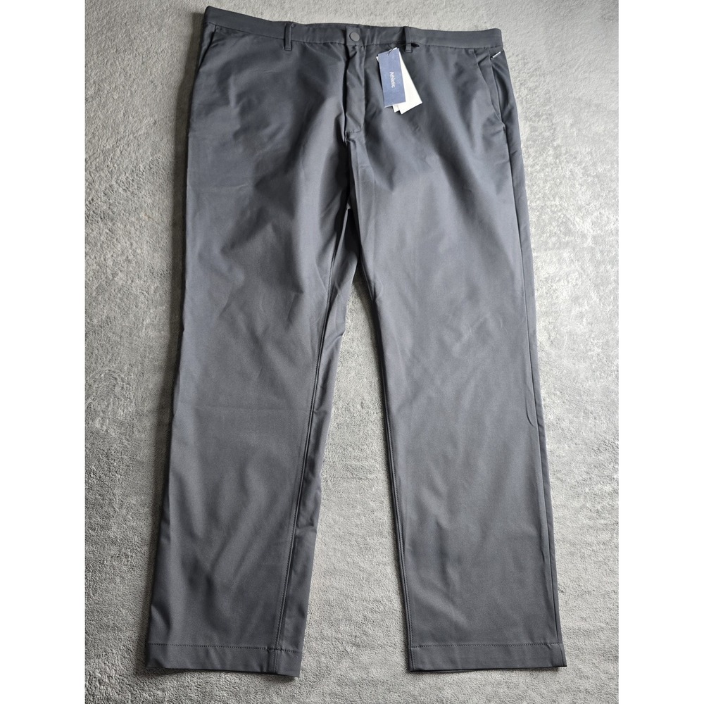 Calvin Klein Tech Chino Pant Mens 40x30 Gray Slim Woven 40LP619 Athletic Stretch